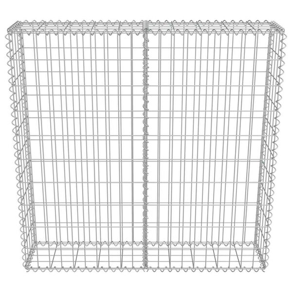 vidaXL Συρματοκιβώτιο Τοίχος 100x20x100 εκ. Γαλβαν.Χάλυβας + Καλύμματα