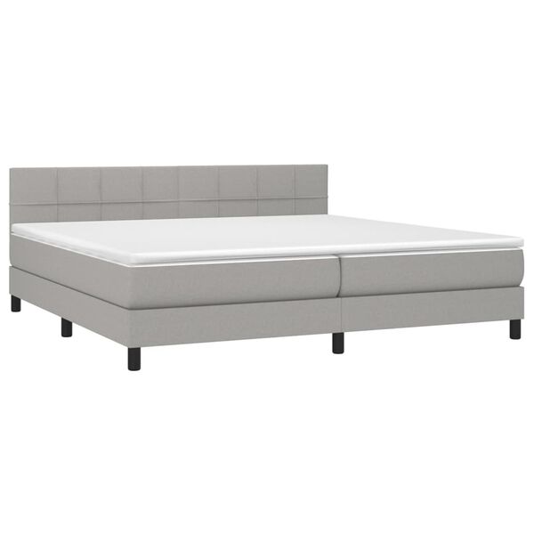 vidaXL &Kappa;&rho;&epsilon;&beta;ά&tau;&iota; Boxspring &mu;&epsilon; &Sigma;&tau;&rho;ώ&mu;&alpha; & LED &Alpha;&nu;.&Gamma;&kappa;&rho;&iota; 200x200&epsilon;&kappa;. &Upsilon;&phi;&alpha;&sigma;&mu;ά&tau;&iota;&nu;&omicron;