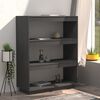 vidaXL Βιβλιοθήκη/Διαχωριστικό Χώρου Γκρι 80x35x103 εκ. Μασίφ Πεύκο
