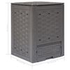 vidaXL Κομποστοποιητής Κήπου Καφέ 60x60x83 εκ. 300 L Πλαστικό Ρατάν