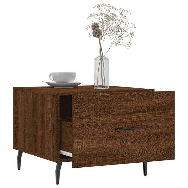 vidaXL Τραπεζάκια Σαλονιού 2 τεμ Brown Oak 50x50x40 εκ Επεξ. Ξύλο
