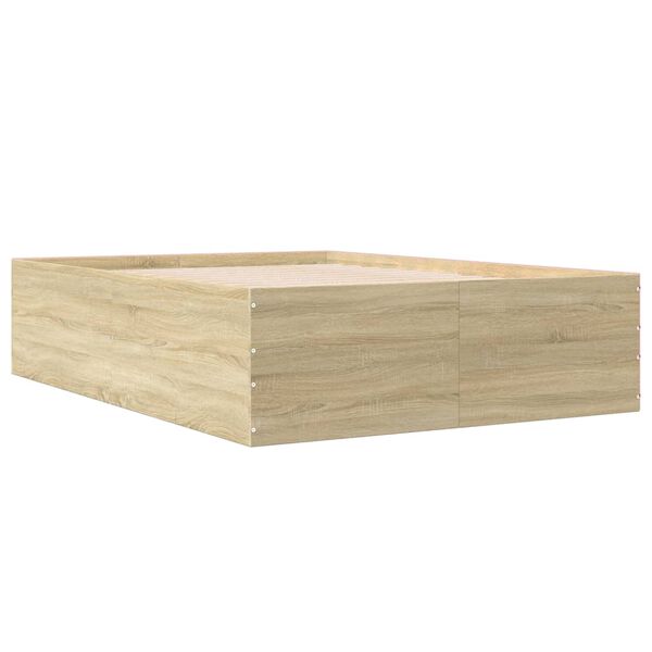 vidaXL Πλαίσιο Κρεβατιού Sonoma Δρυς 120x190 εκ. Επεξεργασμένο Ξύλο