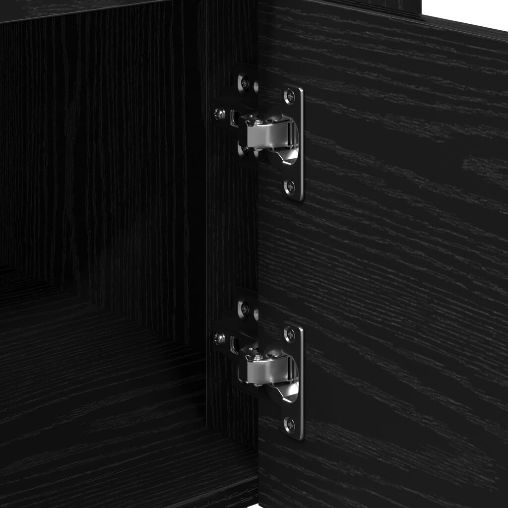 vidaXL Κουζίνα Τροχαλία Μαύρη Βελανιδιά 60x45x80 εκ Επεξεργασμένο Ξύλο