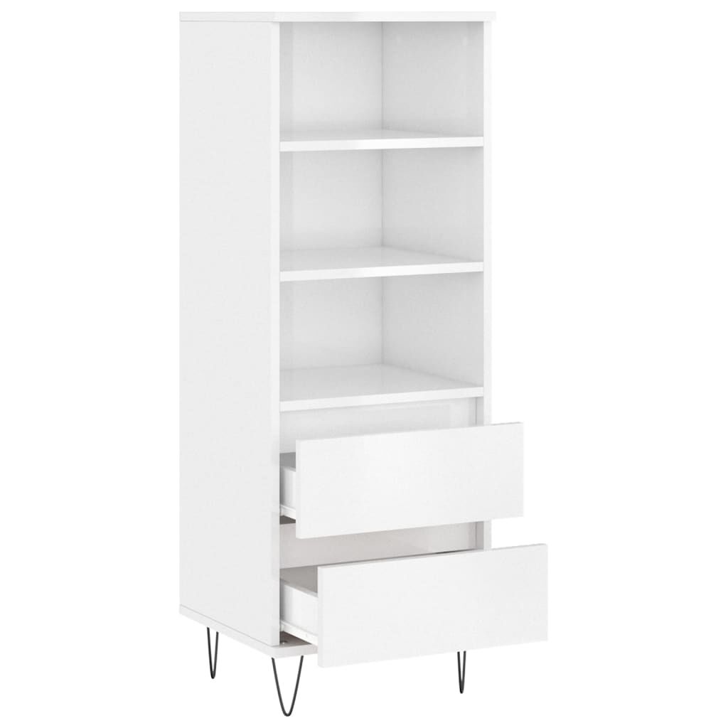 vidaXL Ντουλάπι Γυαλιστερό λευκό 40x36x110 εκ. από Επεξεργασμένο Ξύλο