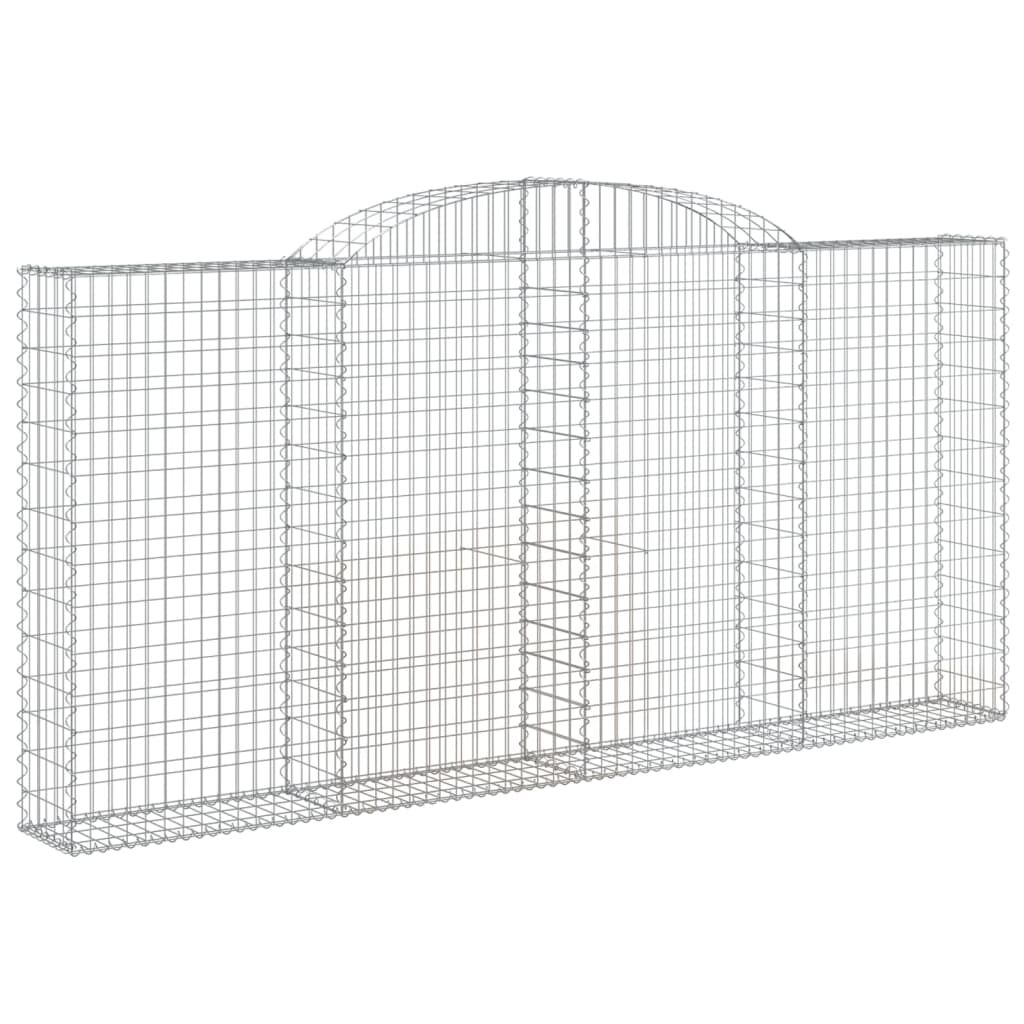 vidaXL Συρματοκιβώτιο Τοξωτό 300x30x140/160εκ. από Γαλβανισμένο Χάλυβα
