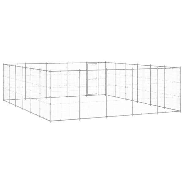 vidaXL Κλουβί Σκύλου Εξωτερικού Χώρου 36,3 μ² από Γαλβανισμένο Χάλυβα