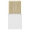 vidaXL Παπουτσοθήκη Χολ Λευκή/Sonoma Δρυς 105x35,5x70 εκ. Επεξ. Ξύλο