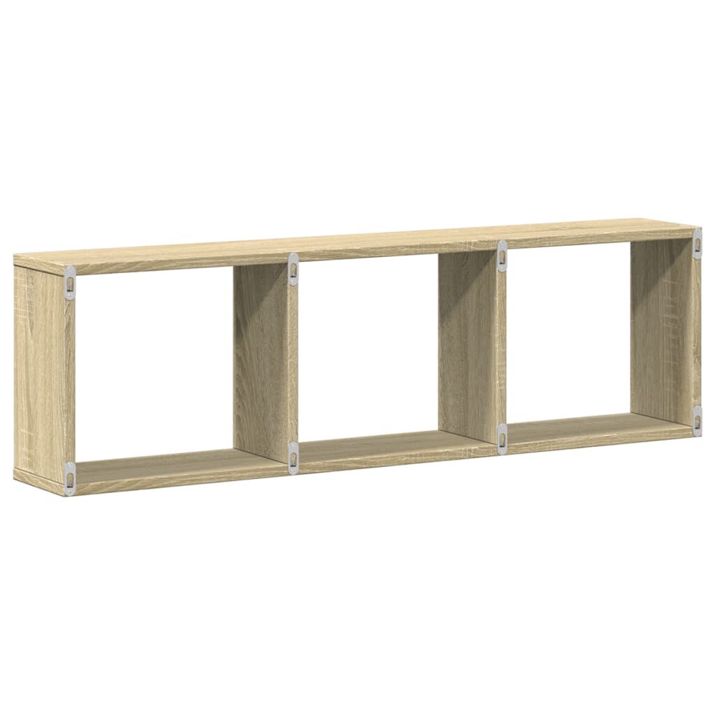vidaXL Ντουλάπι Τοίχου Sonoma Δρυς 100x16x30 εκ από Επεξεργασμένο Ξύλο