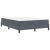 vidaXL Κρεβάτι box spring με στρώμα Σκούρο Γκρι 160 x 200 cm Βελούδο