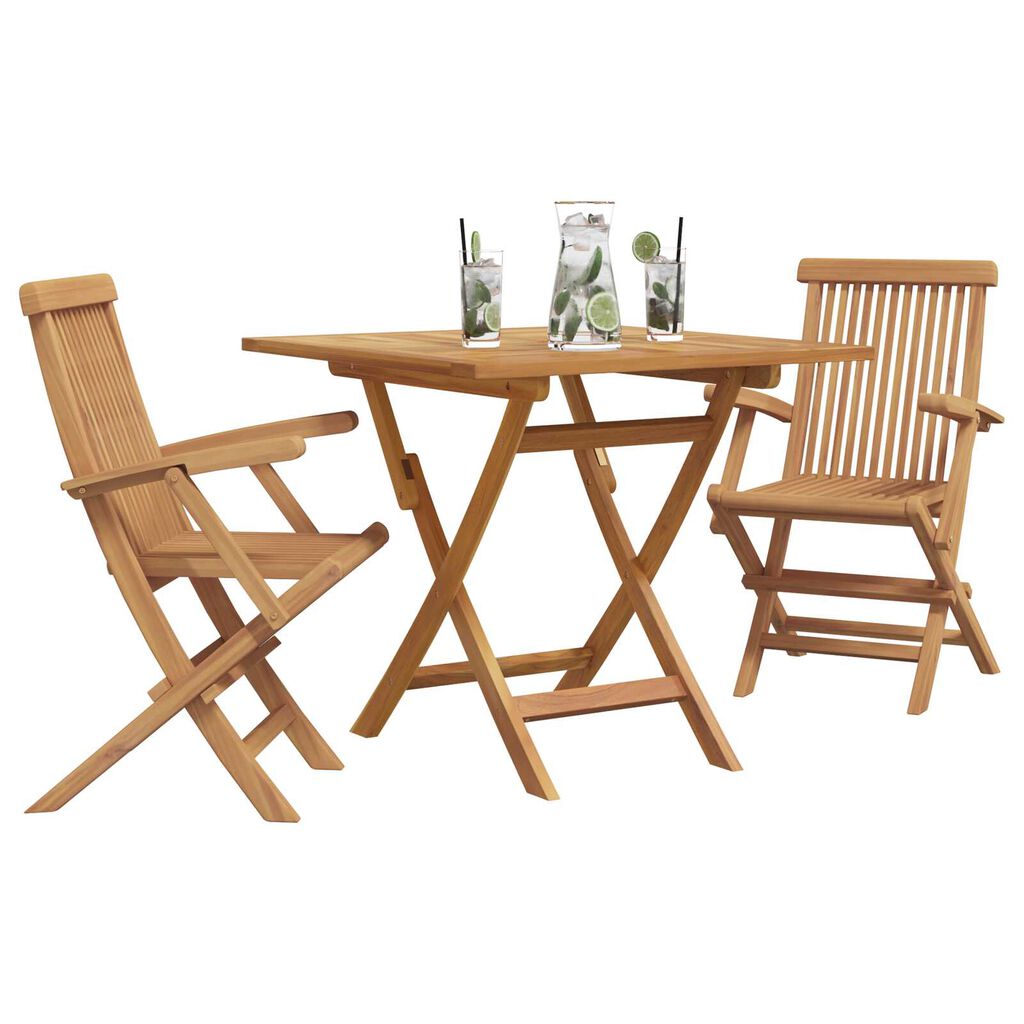 vidaXL Σετ Τραπεζαρίας Κήπου 2 pcs Καφέ Μασίφ ξύλο teak