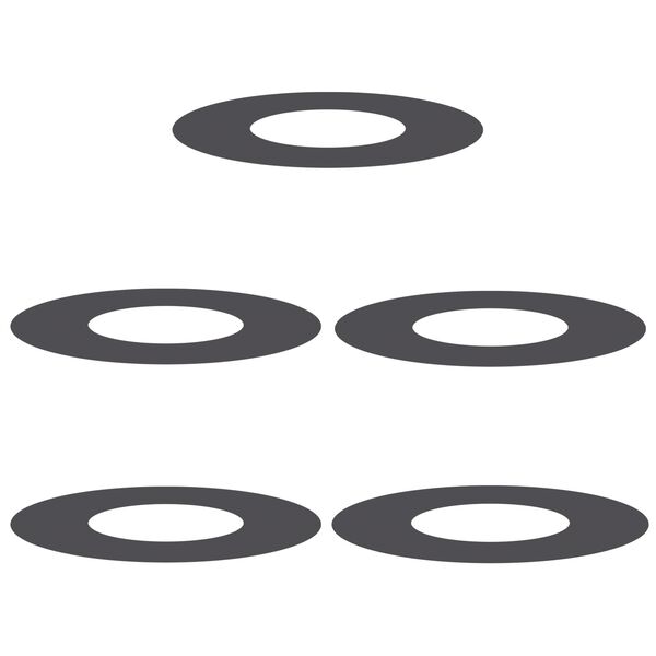 vidaXL Φλατ Δαχτυλίδια Δέντρων 5 pcs Μαύρο Ø30 / 60 εκ. Ατσάλι