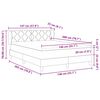 vidaXL Κρεβάτι με Ελατήρια και Στρώμα Κρεμ 90x200 εκ Υφασμα Taupe