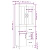vidaXL Ντουλάπι Γκρι Σκυροδέματος 69,5x34x180 εκ. Επεξεργασμένο Ξύλο