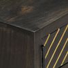 vidaXL Τραπεζάκι Σαλονιού Μαύρο/Χρυσό 90x50x35 εκ. Μασίφ Ξύλο Μάνγκο