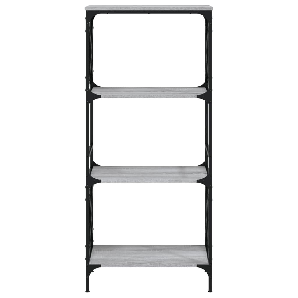 vidaXL Βιβλιοθήκη 4 Επιπέδων Γκρι Sonoma 59x35x132 εκ. Επεξεργ. Ξύλο