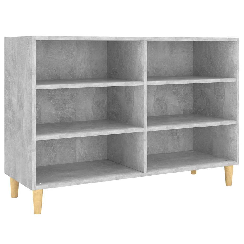 vidaXL Ραφιέρα Γκρι Σκυροδέματος 103,5 x 35 x 70 εκ. από Επεξεργ. Ξύλο