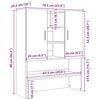 vidaXL Ντουλάπι Πλυντηρίου τεχνίτης Δρυς 70,5 x 25,5 x 90 εκ.