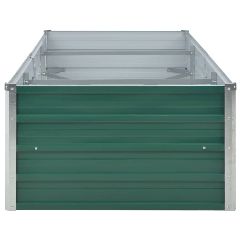 vidaXL Ζαρντινιέρα Υπερυψωμένη Γκρι 240x80x45 εκ. Γαλβανισμ. Χάλυβας