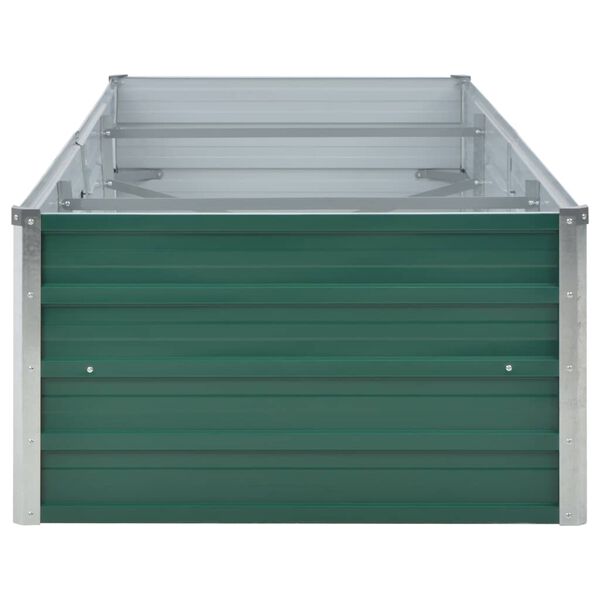 vidaXL Ζαρντινιέρα Υπερυψωμένη Γκρι 240x80x45 εκ. Γαλβανισμ. Χάλυβας