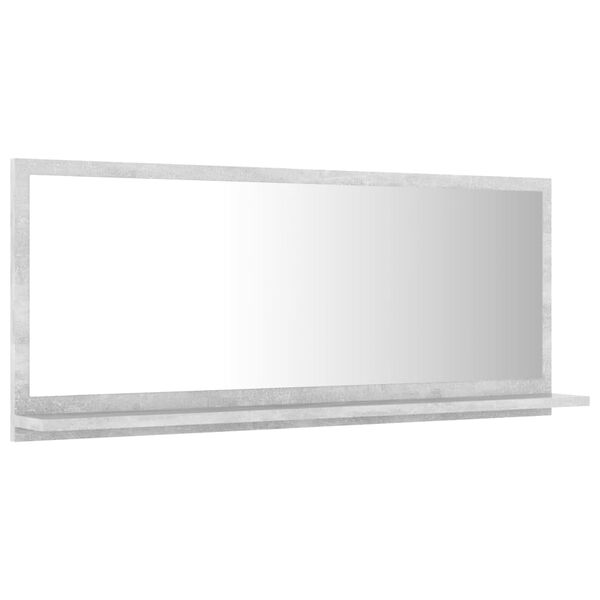 vidaXL Καθρέφτης Μπάνιου Γκρι Σκυροδέματος 90x10,5x37 εκ. Μοριοσανίδα