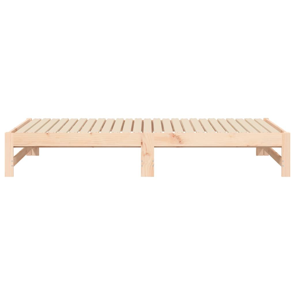 vidaXL Καναπές Κρεβάτι Συρόμενος 2x(90x190) εκ. Μασίφ Ξύλο Πεύκου