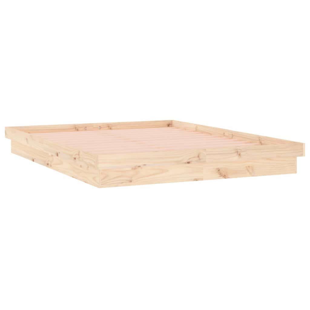 vidaXL Πλαίσιο Κρεβατιού με LED 180x200 εκ. Super King Size Μασίφ Ξύλο
