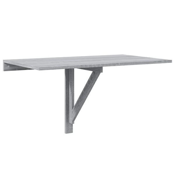 vidaXL Τραπέζι Τοίχου Πτυσσόμενο Γκρι Sonoma 10x60x56 εκ. Επεξ. Ξύλο