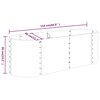 vidaXL Ζαρντινιέρα Υπερυψ. Γκρι 114x40x36 εκ. Γαλβανισμένος χάλυβας