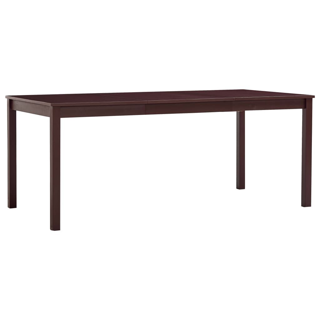 vidaXL Τραπεζαρία Σκούρο Καφέ 180 x 90 x 73 εκ. από Ξύλο Πεύκου