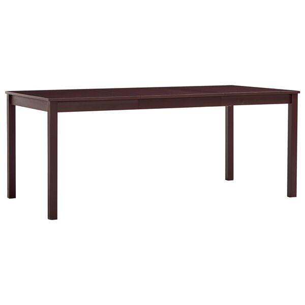 vidaXL Τραπεζαρία Σκούρο Καφέ 180 x 90 x 73 εκ. από Ξύλο Πεύκου