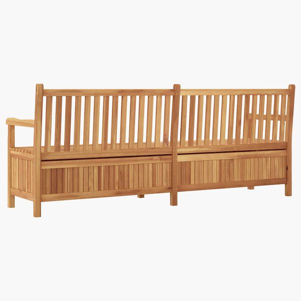 vidaXL Πάγκος Αποθήκευσης Κήπου Καφέ 228 x 60 x 90 εκ Μασίφ ξύλο teak