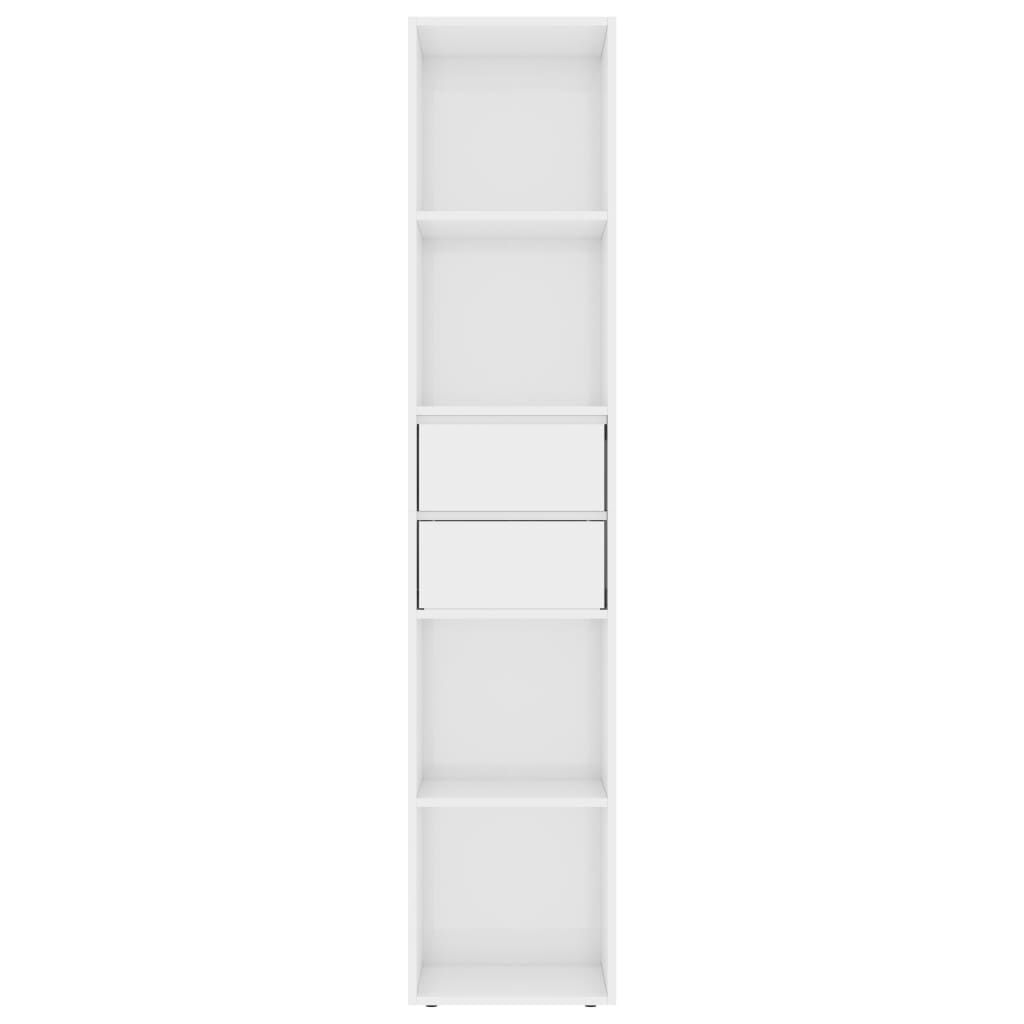 vidaXL Βιβλιοθήκη Γυαλιστερό Λευκό 36 x 30 x 171 εκ. από Επεξ. Ξύλο