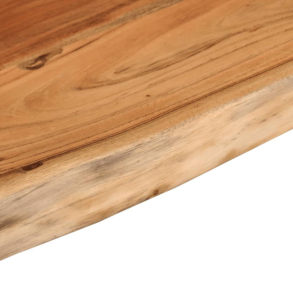 vidaXL Ράφι Επιτοίχιο Ορθ. Live Edge 80x30x3,8 εκ. Μασίφ Ξύλο Ακακίας