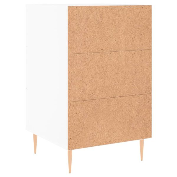 vidaXL Κομοδίνο Λευκό 40 x 40 x 66 εκ. από Επεξεργασμένο Ξύλο