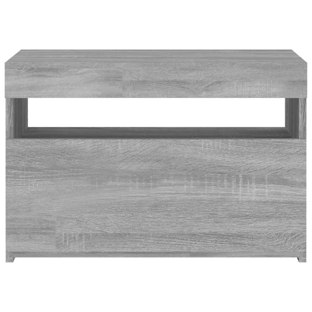 vidaXL Έπιπλο Τηλεόρασης με LED Γκρι Sonoma 60 x 35 x 40 εκ.