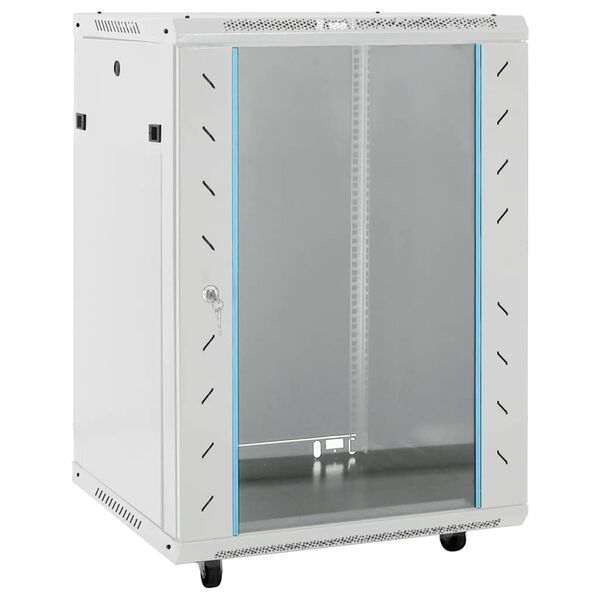 vidaXL Καμπίνα Δικτύου 15U 19" IP20 Γκρι 60x45x86 εκ.
