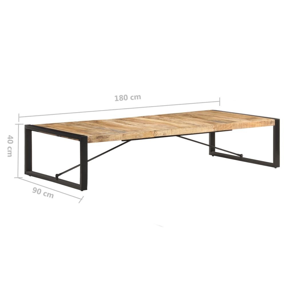 vidaXL Τραπεζάκι Σαλονιού 180 x 90 x 40 εκ. Ακατέργαστο Ξύλο Μάνγκο