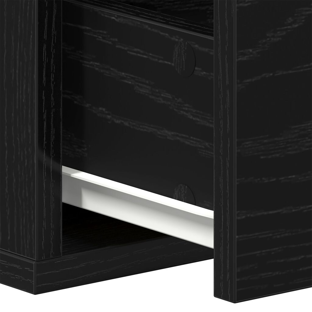 VidaXL Επιτοίχιο Ράφι Συρταριού Μαύρη Δρυς 60x26x18,5εκ Επεξεργασμένο Ξύλο
