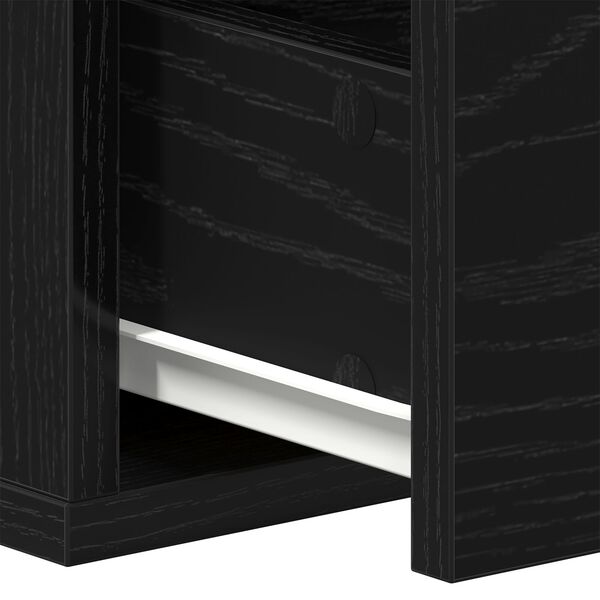 VidaXL Επιτοίχιο Ράφι Συρταριού Μαύρη Δρυς 60x26x18,5εκ Επεξεργασμένο Ξύλο