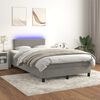 vidaXL &Kappa;&rho;&epsilon;&beta;ά&tau;&iota; Boxspring &mu;&epsilon; &Sigma;&tau;&rho;ώ&mu;&alpha; & LED &Alpha;&nu;.&Gamma;&kappa;&rho;&iota; 120x200 &epsilon;&kappa;. &Beta;&epsilon;&lambda;&omicron;ύ&delta;&iota;&nu;&omicron;