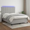 vidaXL &Kappa;&rho;&epsilon;&beta;ά&tau;&iota; Boxspring &mu;&epsilon; &Sigma;&tau;&rho;ώ&mu;&alpha; & LED &Alpha;&nu;.&Gamma;&kappa;&rho;&iota; 140x190&epsilon;&kappa;. &Upsilon;&phi;&alpha;&sigma;&mu;ά&tau;&iota;&nu;&omicron;