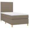 vidaXL &Kappa;&rho;&epsilon;&beta;ά&tau;&iota; Boxspring &mu;&epsilon; &Sigma;&tau;&rho;ώ&mu;&alpha; Taupe 100 x 200 &epsilon;&kappa;. &Upsilon;&phi;&alpha;&sigma;&mu;ά&tau;&iota;&nu;&omicron;