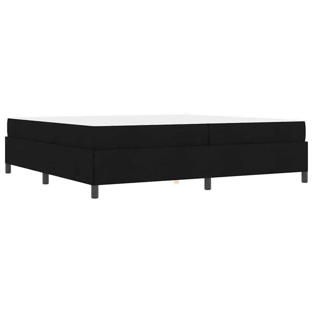 vidaXL Κρεβάτι με ελατήρια Μαύρο και Μαύρο 200 x 200 cm