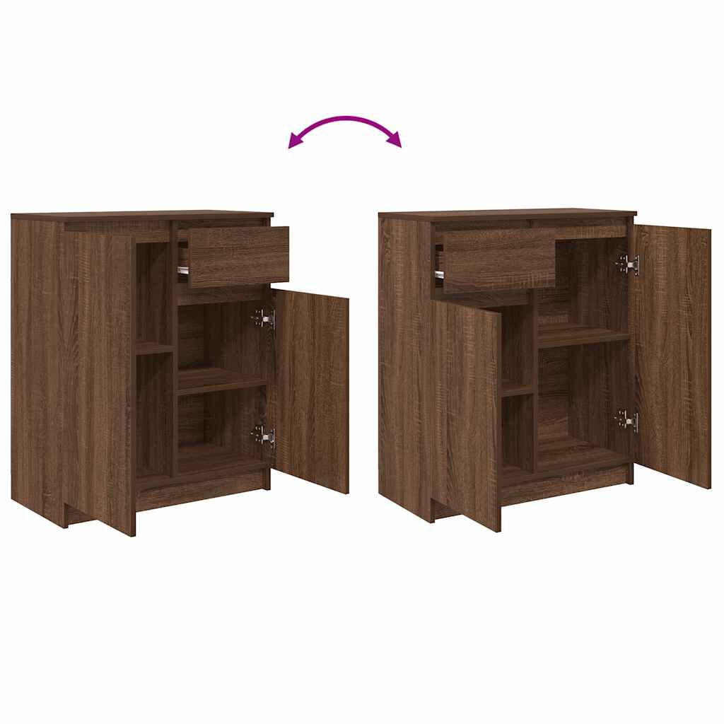 vidaXL Συρταριέρα με Συρτάρια καφέ δρυς 71x35x84 εκ. Επεξ. Ξύλο