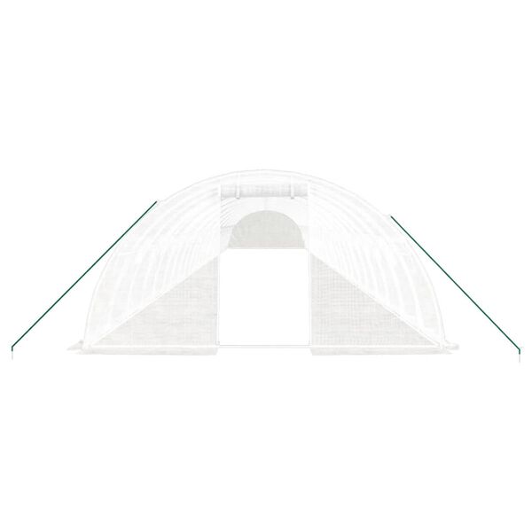 vidaXL Θερμοκήπιο Λευκό 96 μ² 24 x 4 x 2 μ. με Ατσάλινο Πλαίσιο