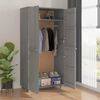 vidaXL Ντουλάπα HAMAR Αν. Γκρι 89 x 50 x 180 εκ. από Μασίφ Ξύλο Πεύκου