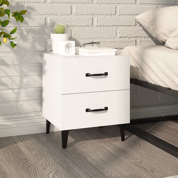 vidaXL Κομοδίνο Λευκό 40 x 35 x 47,5 εκ.