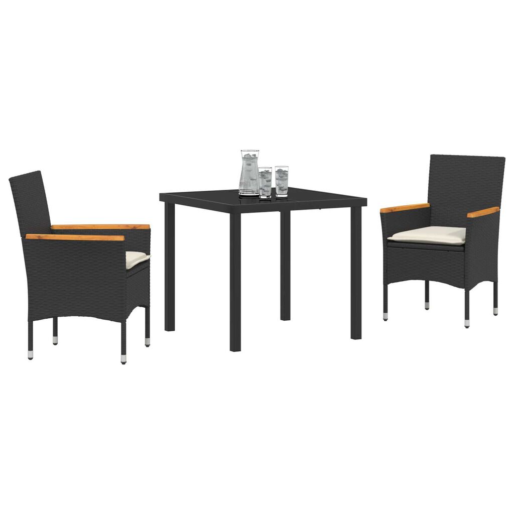 vidaXL Σέτ φαγητού για κήπο με μαξιλάρι 5 pcs Γκρι Πολυ ράταν