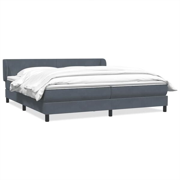 vidaXL Box Spring &Kappa;&rho;&epsilon;&beta;ά&tau;&iota; &mu;&epsilon; &sigma;&tau;&rho;ώ&mu;&alpha;&tau;&alpha; &Sigma;&kappa;&omicron;ύ&rho;&omicron; &gamma;&kappa;&rho;&iota; 180x210 cm Velvet