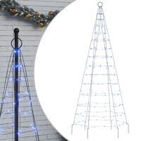 vidaXL Χριστουγεν. Δέντρο για Ιστό Σημαίας 200 LED Μπλε 180 εκ.